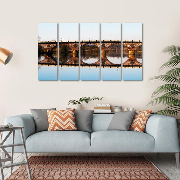 Tay Bridge In Perth Canvas Wall Art-5 Horizontal-Gallery Wrap-22" x 12"-Tiaracle