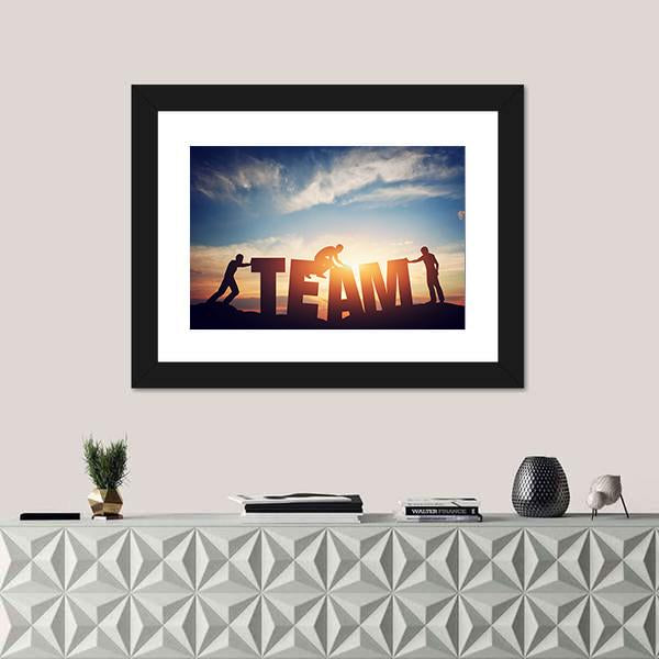 Teamwork Concept Canvas Wall Art-5 Horizontal-Gallery Wrap-22" x 12"-Tiaracle