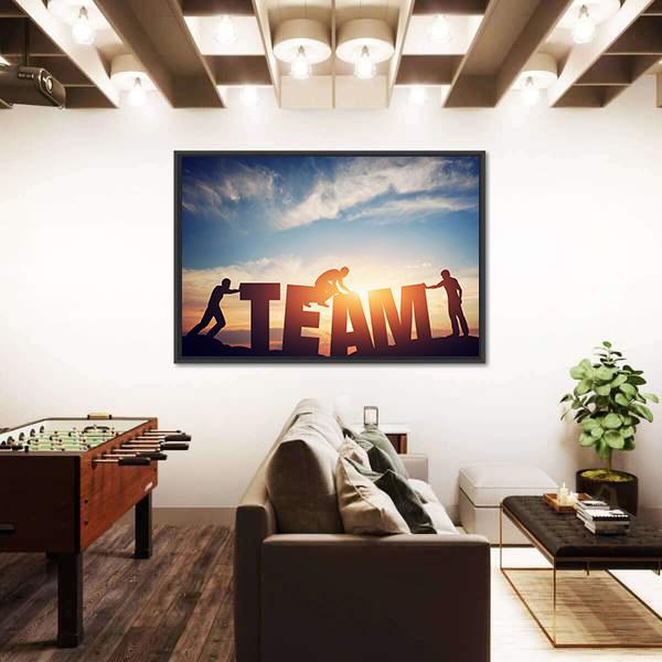 Teamwork Concept Canvas Wall Art-5 Horizontal-Gallery Wrap-22" x 12"-Tiaracle