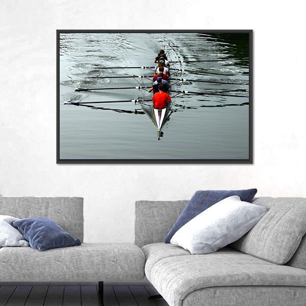 Teamwork For Success Canvas Wall Art-1 Piece-Floating Frame-24&quot; x 16&quot;-Tiaracle