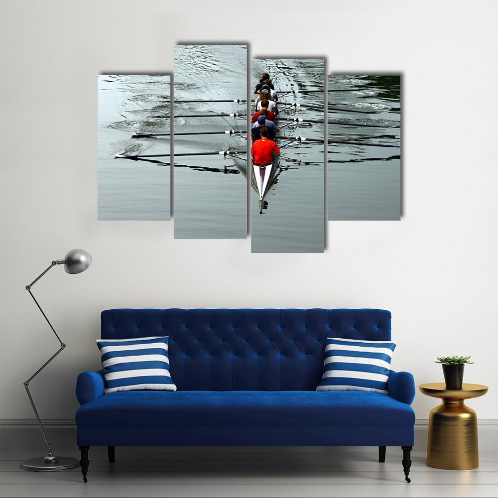 Teamwork For Success Canvas Wall Art-4 Pop-Gallery Wrap-50&quot; x 32&quot;-Tiaracle