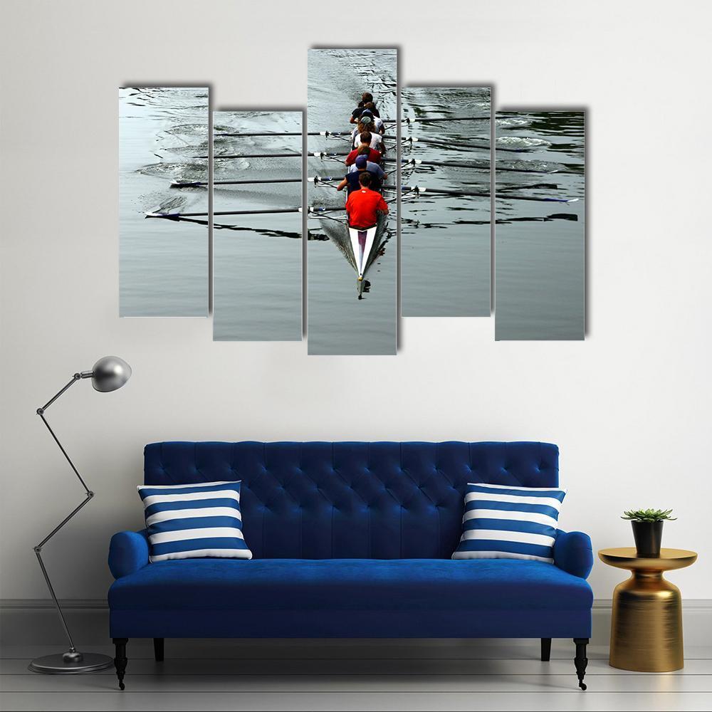 Teamwork For Success Canvas Wall Art-5 Pop-Gallery Wrap-47&quot; x 32&quot;-Tiaracle