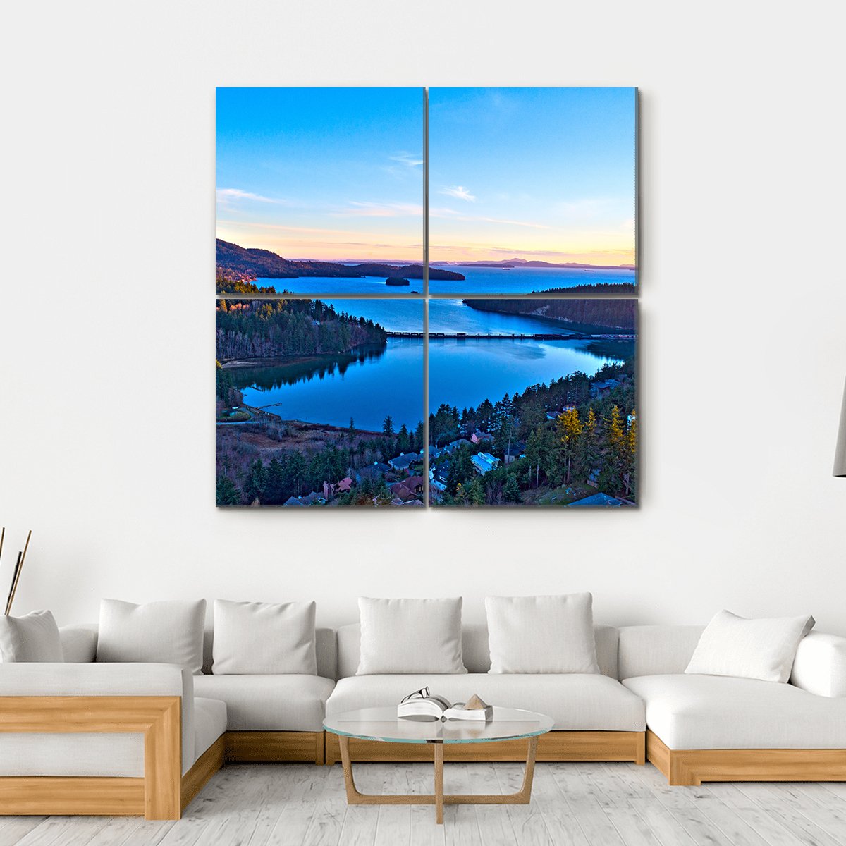 Teddy Bear Cove Bay Canvas Wall Art-4 Square-Gallery Wrap-17" x 17"-Tiaracle