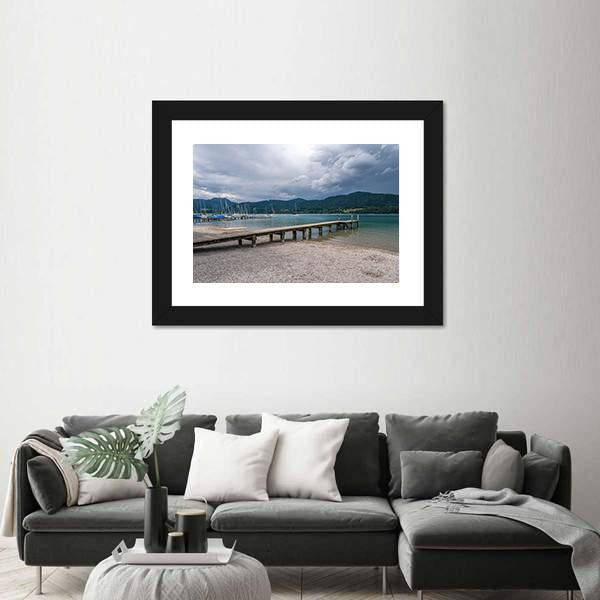 Tegernsee Lake Germany Canvas Wall Art-1 Piece-Framed Print-20" x 16"-Tiaracle