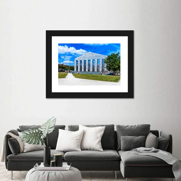Temple At The Friedrichsplatz Germany Canvas Wall Art-1 Piece-Framed Print-20" x 16"-Tiaracle