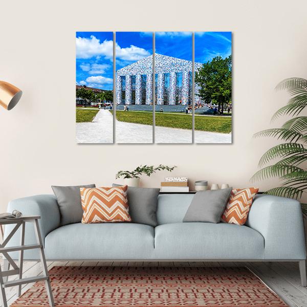 Temple At The Friedrichsplatz Germany Canvas Wall Art-4 Horizontal-Gallery Wrap-34" x 24"-Tiaracle