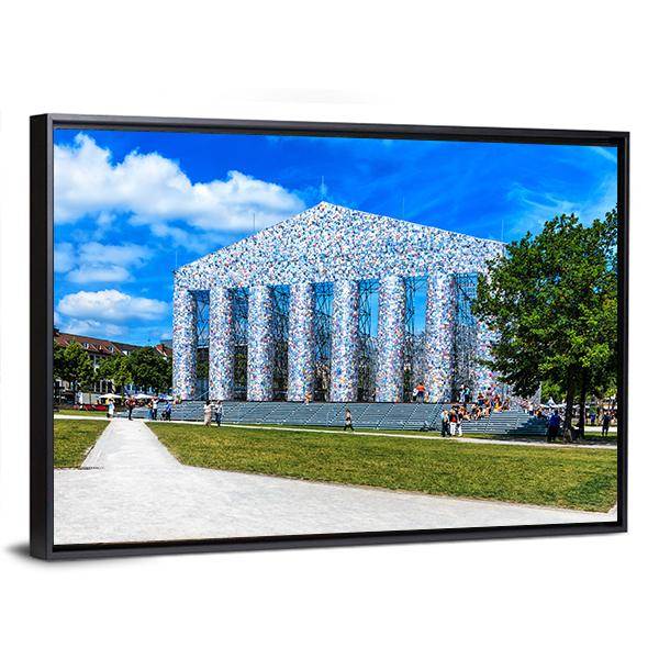 Temple At The Friedrichsplatz Germany Canvas Wall Art-3 Horizontal-Gallery Wrap-25" x 16"-Tiaracle