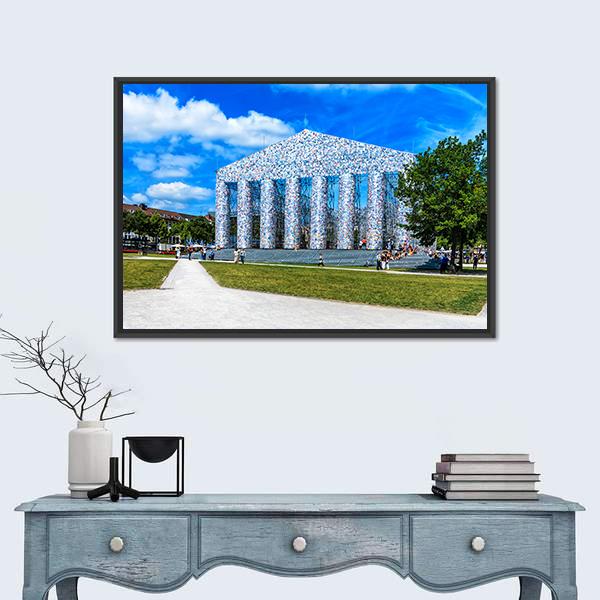 Temple At The Friedrichsplatz Germany Canvas Wall Art-3 Horizontal-Gallery Wrap-25" x 16"-Tiaracle