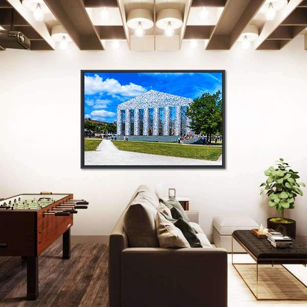 Temple At The Friedrichsplatz Germany Canvas Wall Art-3 Horizontal-Gallery Wrap-25" x 16"-Tiaracle