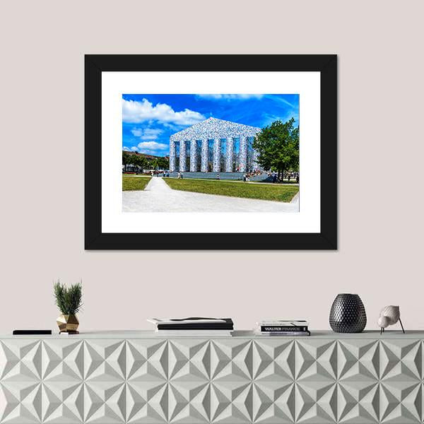 Temple At The Friedrichsplatz Germany Canvas Wall Art-3 Horizontal-Gallery Wrap-25" x 16"-Tiaracle