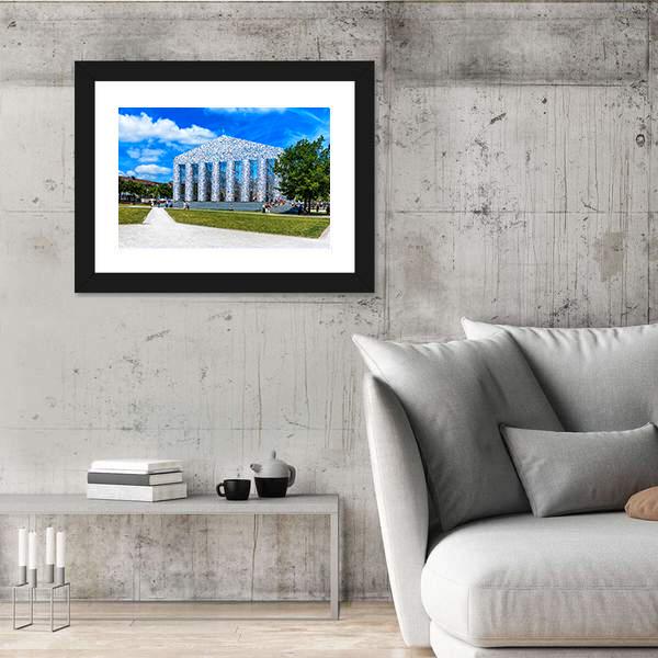 Temple At The Friedrichsplatz Germany Canvas Wall Art-3 Horizontal-Gallery Wrap-25" x 16"-Tiaracle