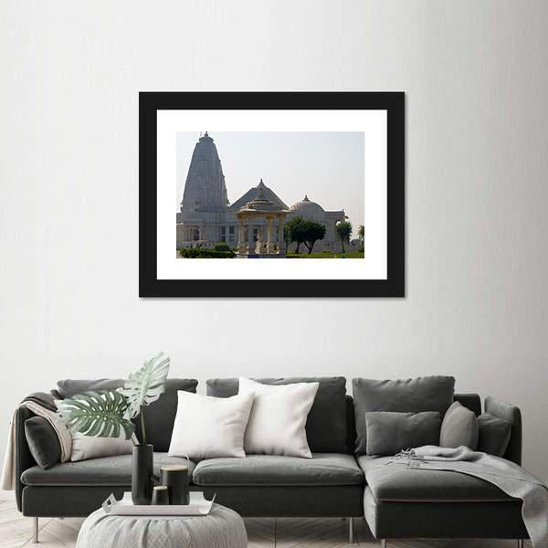 Temple Birla In Jaipur Canvas Wall Art-1 Piece-Framed Print-20" x 16"-Tiaracle
