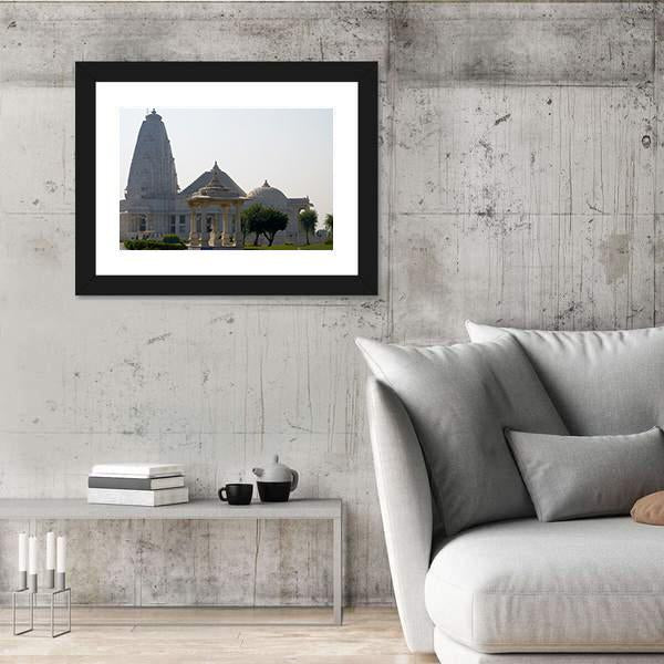 Temple Birla In Jaipur Canvas Wall Art-3 Horizontal-Gallery Wrap-25" x 16"-Tiaracle