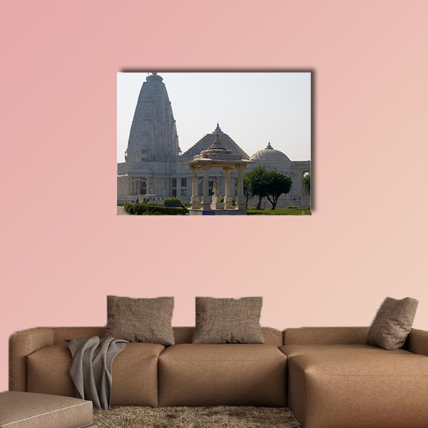 Temple Birla In Jaipur Canvas Wall Art-1 Piece-Gallery Wrap-48" x 32"-Tiaracle