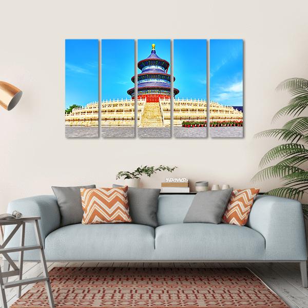 Temple In Beijing China Canvas Wall Art-5 Horizontal-Gallery Wrap-22" x 12"-Tiaracle