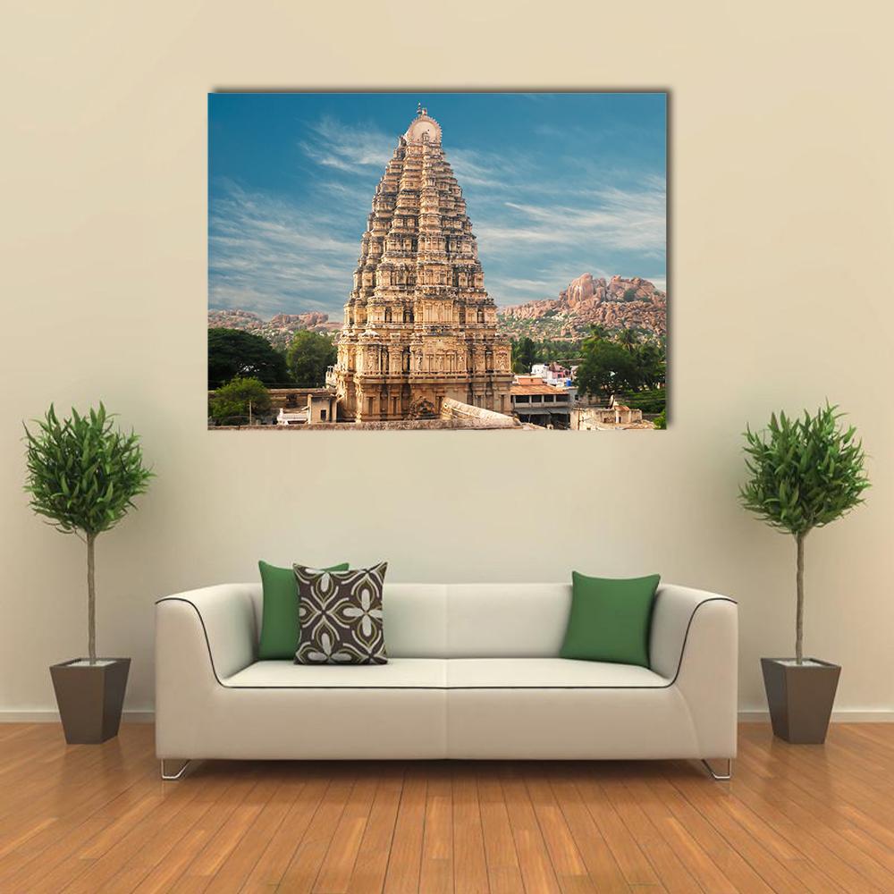 Virupaksha Temple Hampi Canvas Wall Art-1 Piece-Gallery Wrap-48" x 32"-Tiaracle