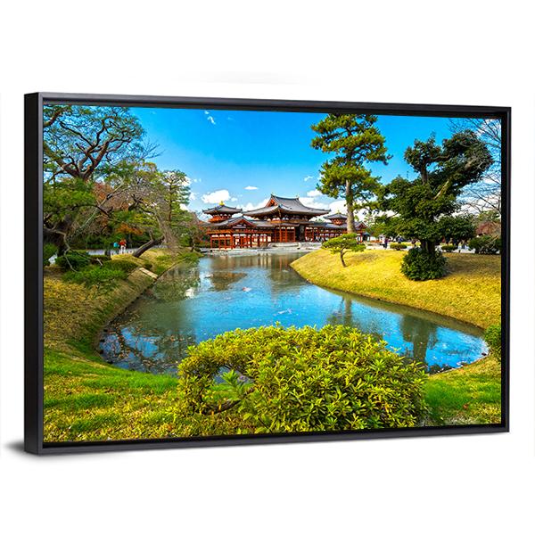 Temple In Japan Canvas Wall Art-3 Horizontal-Gallery Wrap-25" x 16"-Tiaracle