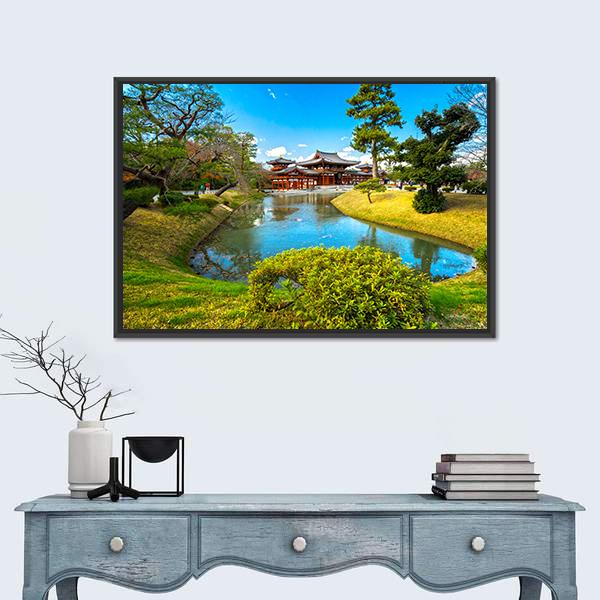 Temple In Japan Canvas Wall Art-3 Horizontal-Gallery Wrap-25" x 16"-Tiaracle