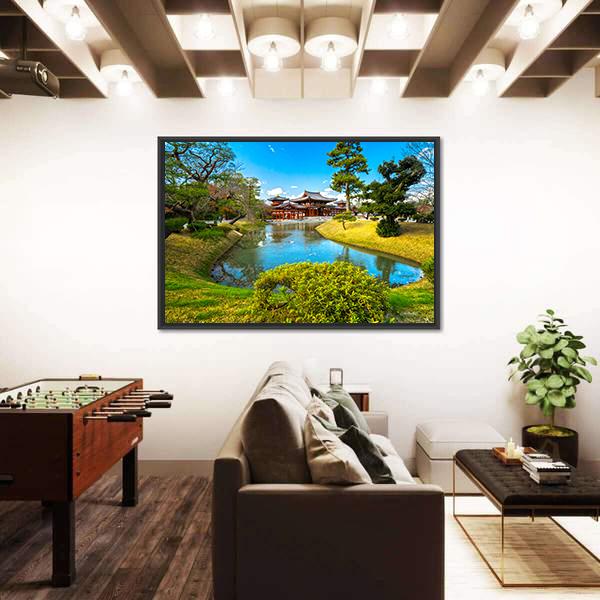 Temple In Japan Canvas Wall Art-3 Horizontal-Gallery Wrap-25" x 16"-Tiaracle