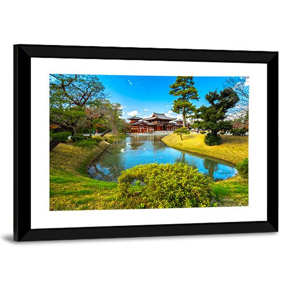 Temple In Japan Canvas Wall Art-3 Horizontal-Gallery Wrap-25" x 16"-Tiaracle