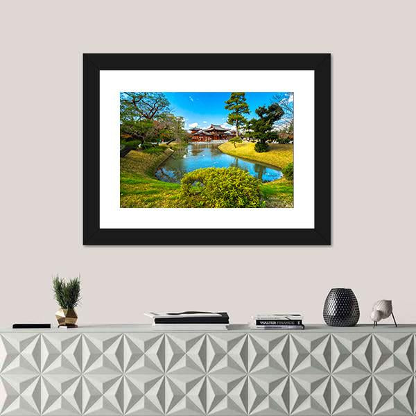 Temple In Japan Canvas Wall Art-3 Horizontal-Gallery Wrap-25" x 16"-Tiaracle