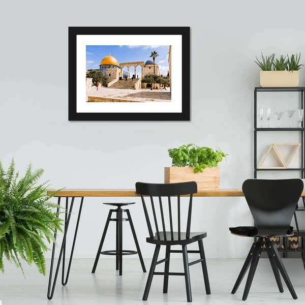 Temple Mount In Old Jerusalem Canvas Wall Art-3 Horizontal-Gallery Wrap-25" x 16"-Tiaracle