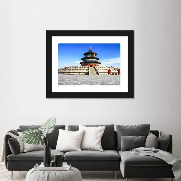 Temple Of Heaven Beijing Canvas Wall Art-1 Piece-Framed Print-20" x 16"-Tiaracle
