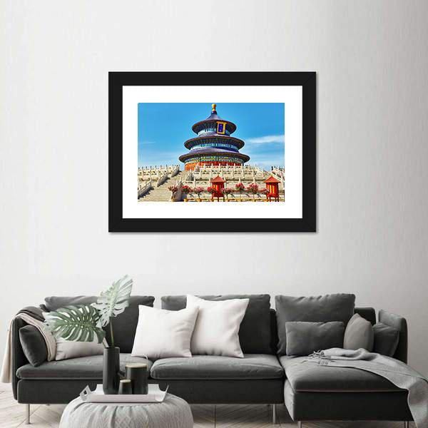 Temple Of Heaven Beijing Canvas Wall Art-1 Piece-Framed Print-20" x 16"-Tiaracle