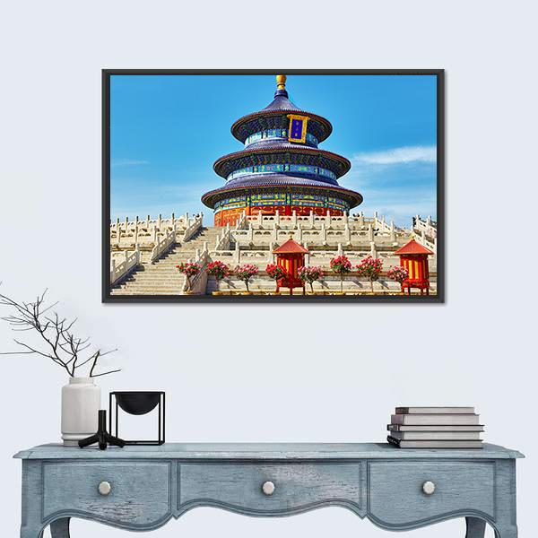 Temple Of Heaven Beijing Canvas Wall Art-3 Horizontal-Gallery Wrap-25" x 16"-Tiaracle