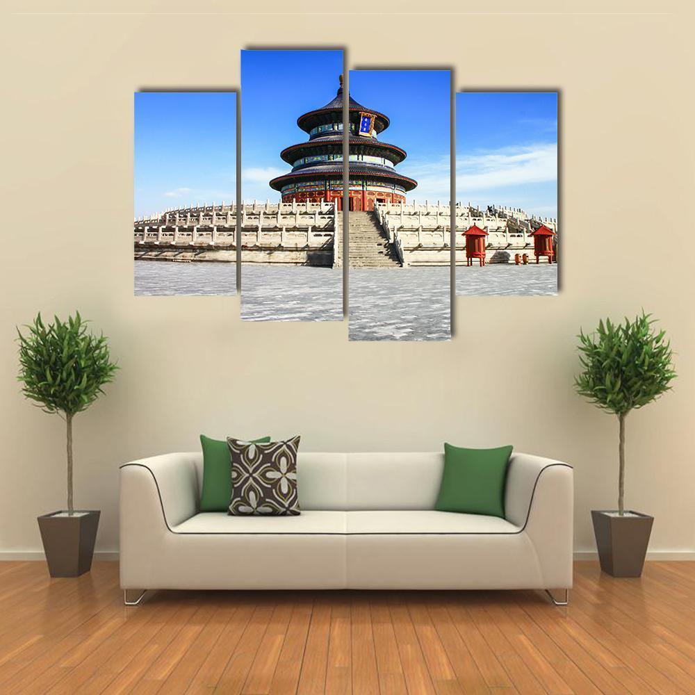 Temple Of Heaven Beijing Canvas Wall Art-4 Pop-Gallery Wrap-50" x 32"-Tiaracle