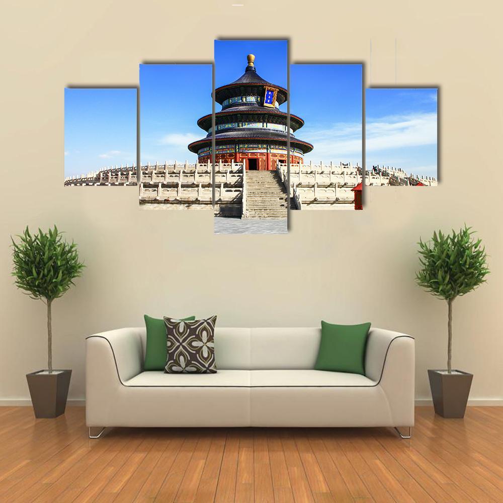 Temple Of Heaven Beijing Canvas Wall Art-4 Pop-Gallery Wrap-50" x 32"-Tiaracle