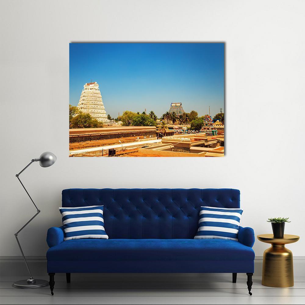 Temple of Sri Ranganathaswamy In India Canvas Wall Art-1 Piece-Gallery Wrap-48" x 32"-Tiaracle
