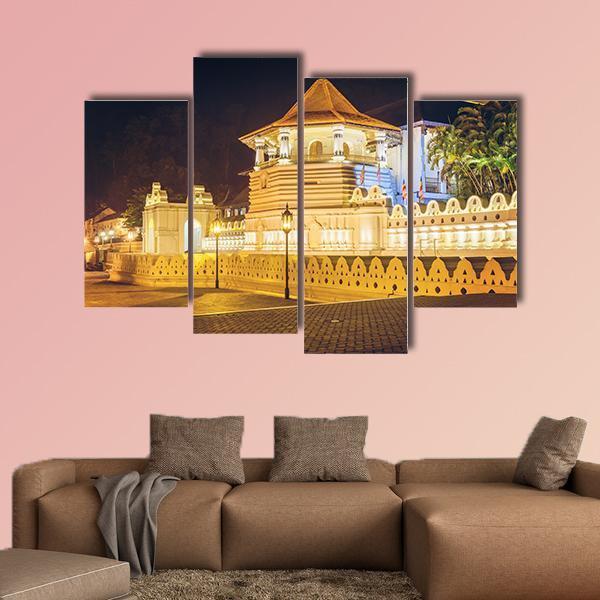 Temple Of Buddha Tooth Canvas Wall Art-4 Pop-Gallery Wrap-50" x 32"-Tiaracle