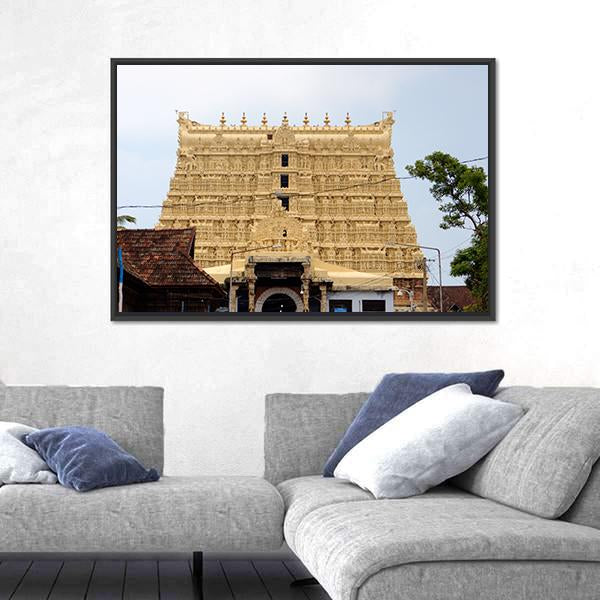 Temple Of Thiruvananthapuram Canvas Wall Art-1 Piece-Floating Frame-24" x 16"-Tiaracle
