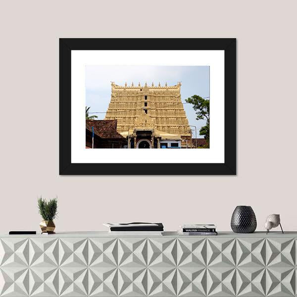 Temple Of Thiruvananthapuram Canvas Wall Art-3 Horizontal-Gallery Wrap-25" x 16"-Tiaracle