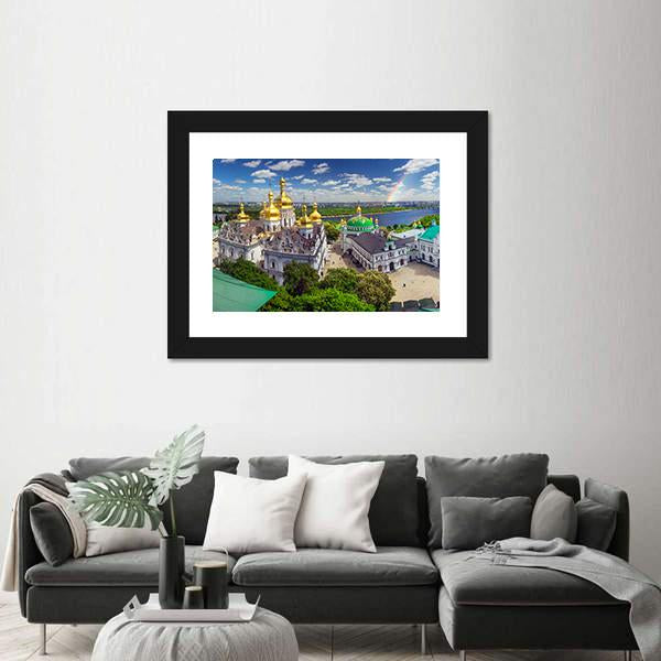 Temples Cathedral In Kiev Ukraine Canvas Wall Art-1 Piece-Framed Print-20" x 16"-Tiaracle