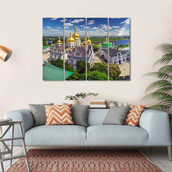 Temples Cathedral In Kiev Ukraine Canvas Wall Art-4 Horizontal-Gallery Wrap-34" x 24"-Tiaracle