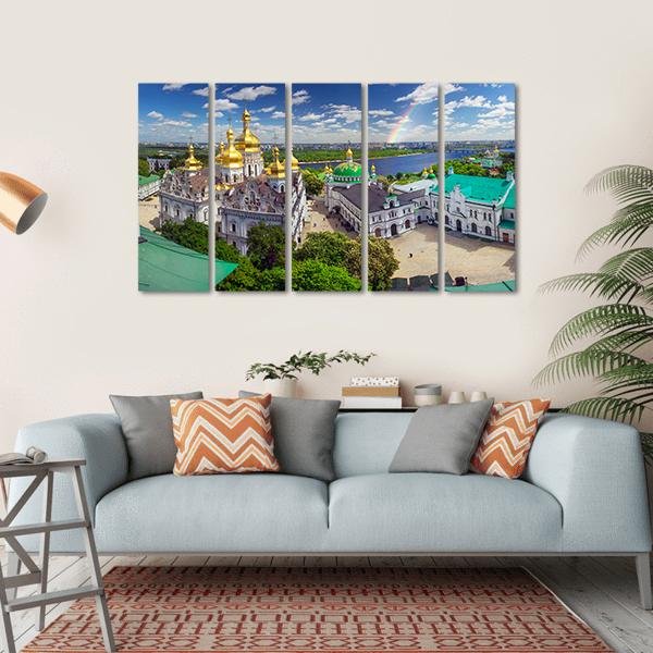 Temples Cathedral In Kiev Ukraine Canvas Wall Art-5 Horizontal-Gallery Wrap-22" x 12"-Tiaracle
