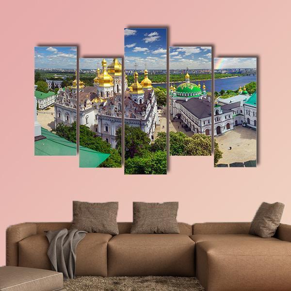 Temples Cathedral In Kiev Ukraine Canvas Wall Art-5 Pop-Gallery Wrap-47" x 32"-Tiaracle