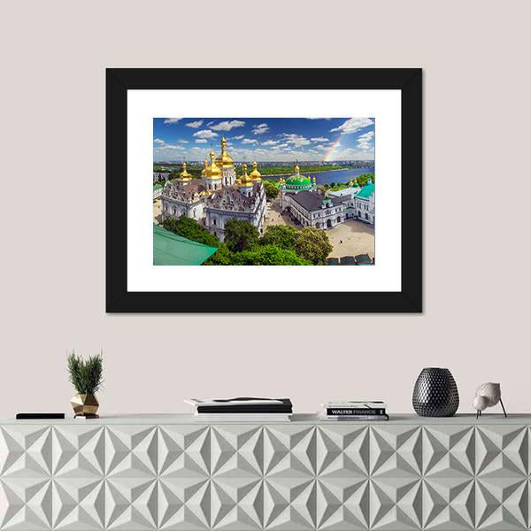 Temples Cathedral In Kiev Ukraine Panoramic Canvas Wall Art-1 Piece-36" x 12"-Tiaracle