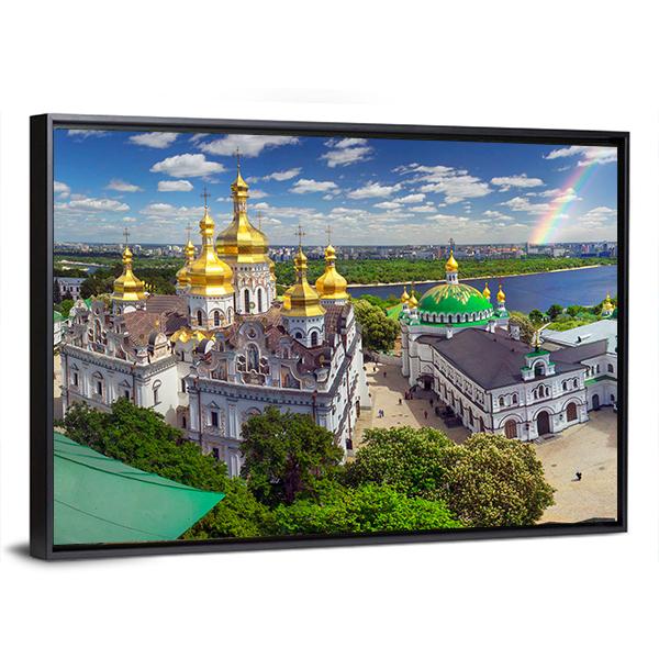 Temples Cathedral In Kiev Ukraine Panoramic Canvas Wall Art-1 Piece-36" x 12"-Tiaracle