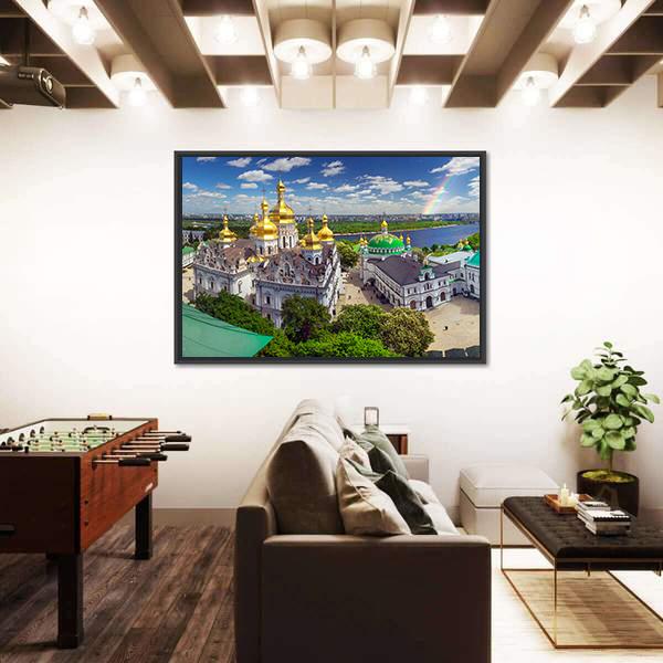 Temples Cathedral In Kiev Ukraine Panoramic Canvas Wall Art-1 Piece-36" x 12"-Tiaracle
