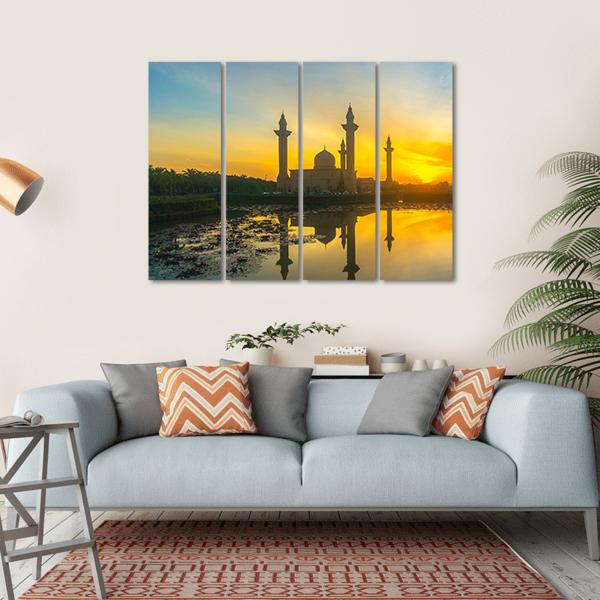 Tengku Ampuan Jemaah Mosque Canvas Wall Art-4 Horizontal-Gallery Wrap-34" x 24"-Tiaracle