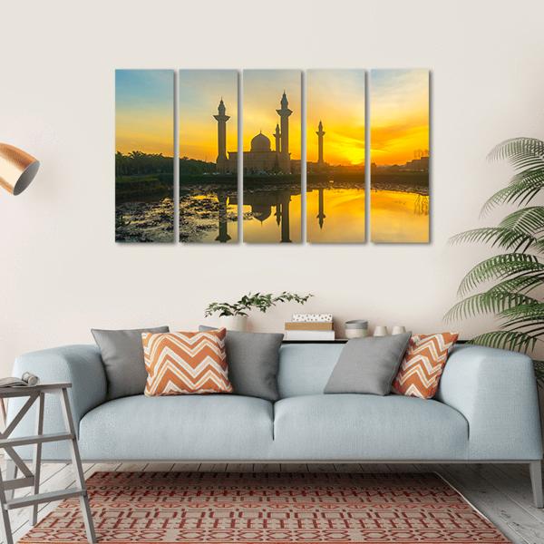 Tengku Ampuan Jemaah Mosque Canvas Wall Art-5 Horizontal-Gallery Wrap-22" x 12"-Tiaracle