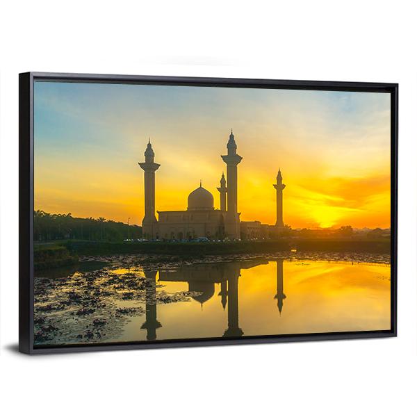 Tengku Ampuan Jemaah Mosque Panoramic Canvas Wall Art-1 Piece-36" x 12"-Tiaracle