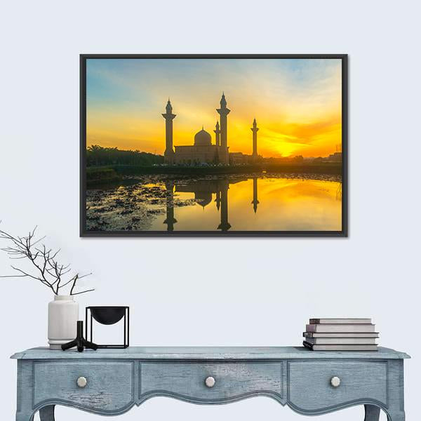 Tengku Ampuan Jemaah Mosque Panoramic Canvas Wall Art-1 Piece-36" x 12"-Tiaracle