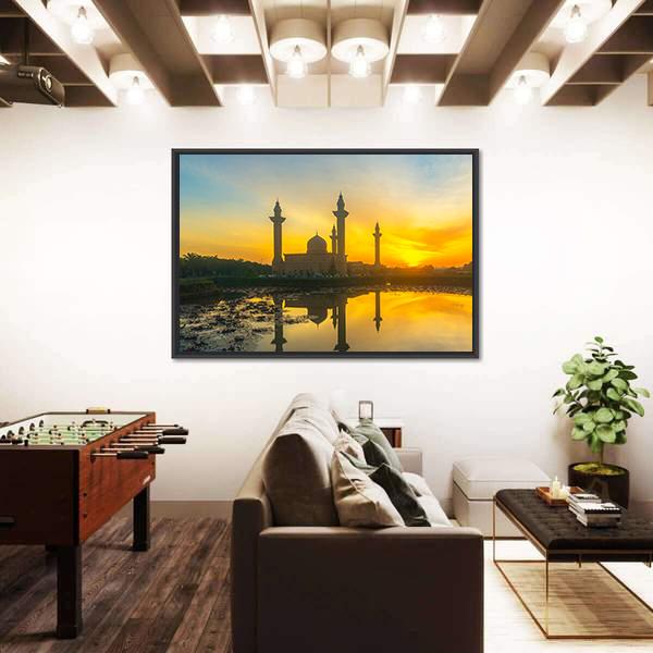 Tengku Ampuan Jemaah Mosque Panoramic Canvas Wall Art-1 Piece-36" x 12"-Tiaracle