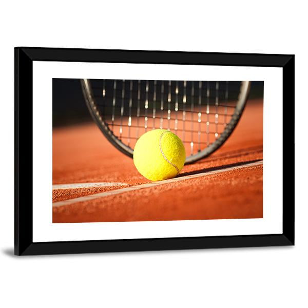 Tennis Ball &amp; Racket Canvas Wall Art-3 Horizontal-Gallery Wrap-25" x 16"-Tiaracle