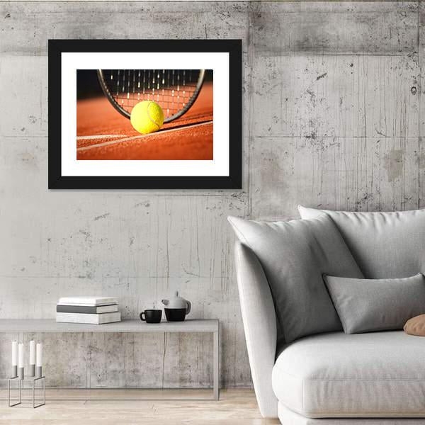Tennis Ball & Racket Canvas Wall Art-3 Horizontal-Gallery Wrap-25" x 16"-Tiaracle