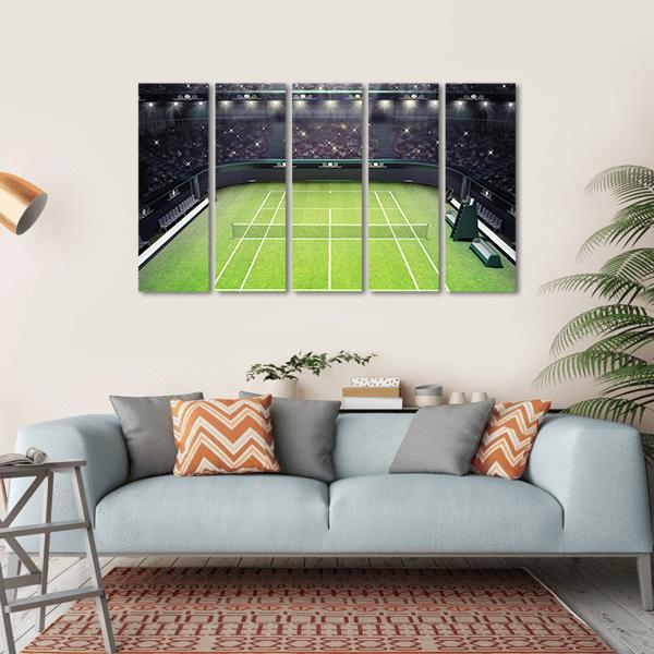 Tennis Stadium Canvas Wall Art-5 Horizontal-Gallery Wrap-22" x 12"-Tiaracle